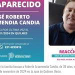 Quilmes Oeste: Buscan a un hombre que lleva una semana desaparecido