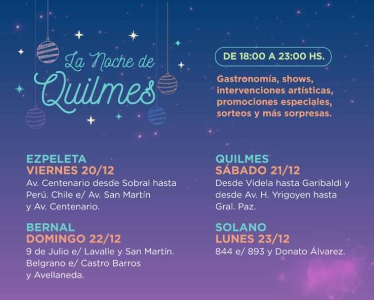 Llega otra edición de «La Noche de Quilmes» a los centros comerciales