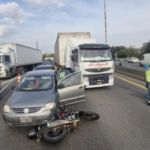 Tragico accidente en la Autopista altura Bernal: Motociclista murió y provocó una colisión múltiple
